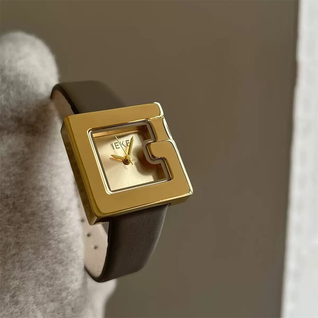 ساعت مچی زنانه ikea با چرم درجه یک و شیشه مینرال